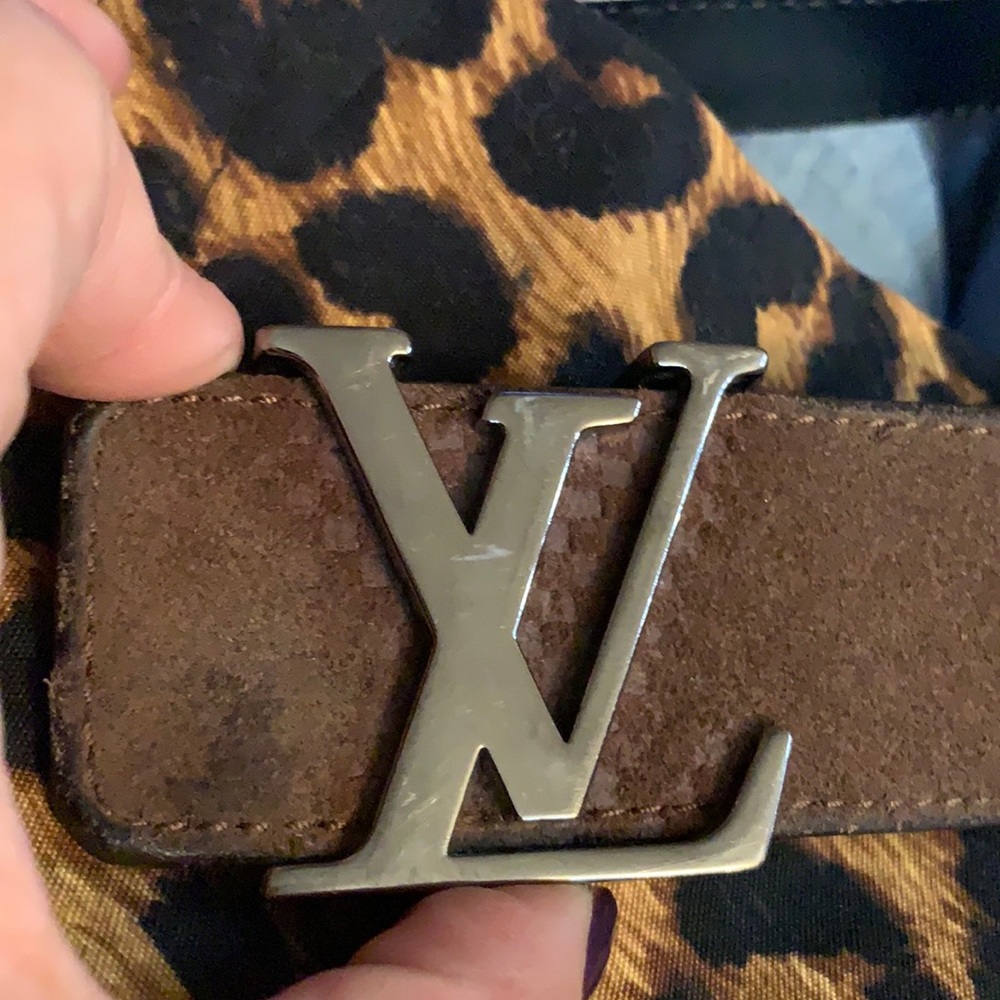 Rare Louis VuittonBrown Ceinture Lv Initials 36mm Mocha M6876 Belt